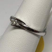 Load image into Gallery viewer, 10K White Gold Single Diamond Ring
