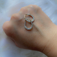 Load image into Gallery viewer, 10K Gold Reversible Baby CZ Earrings
