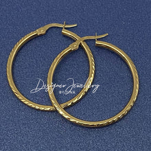 Load image into Gallery viewer, 10K Gold Diamond Cut Hoops
