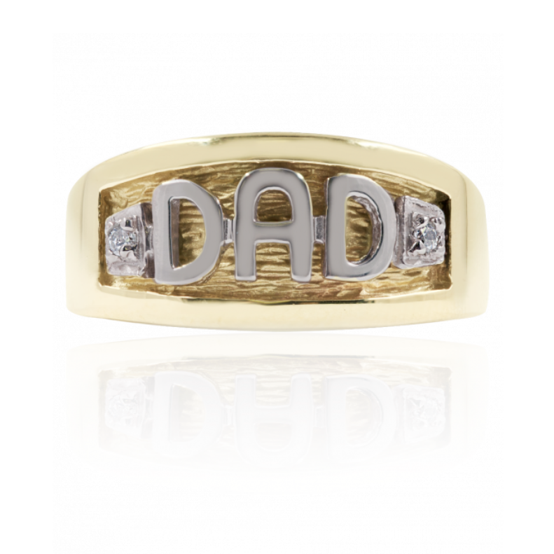 10K Gold Band Style DAD Ring