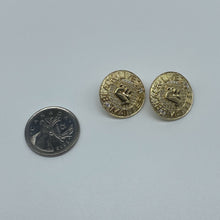 Load image into Gallery viewer, 10K Cubic Zirconia BLM Stud Earrings
