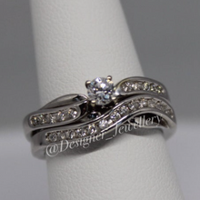 Load image into Gallery viewer, 14K White Gold Diamond Two Piece Bridal Set
