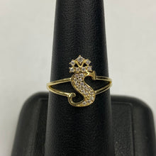 Load image into Gallery viewer, 10K Gold Crown Initial Ring
