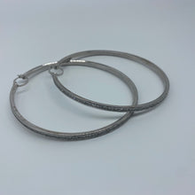 Load image into Gallery viewer, 10K White Gold Cubic Zirconia Hoop Earrings
