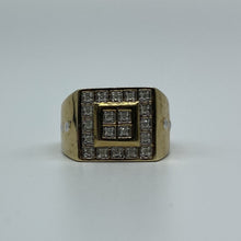 Load image into Gallery viewer, Mens 10K Diamond Signet Ring
