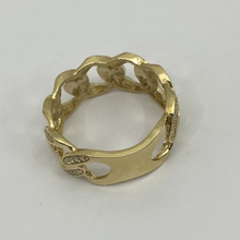 Load image into Gallery viewer, 10K Gold Cubic Zirconia Miami Cuban Link Ring
