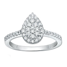 Load image into Gallery viewer, 14K Gold Diamond Pear Shaped Bridal Engagement RIng
