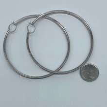Load image into Gallery viewer, 10K White Gold Cubic Zirconia Hoop Earrings
