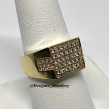 Load image into Gallery viewer, 10K Gold Cubic Zirconia Signet Ring

