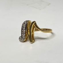 Load image into Gallery viewer, 10K Gold Diamond Initial Ring
