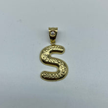 Load image into Gallery viewer, 10K Gold Diamond Cut Initial Pendants
