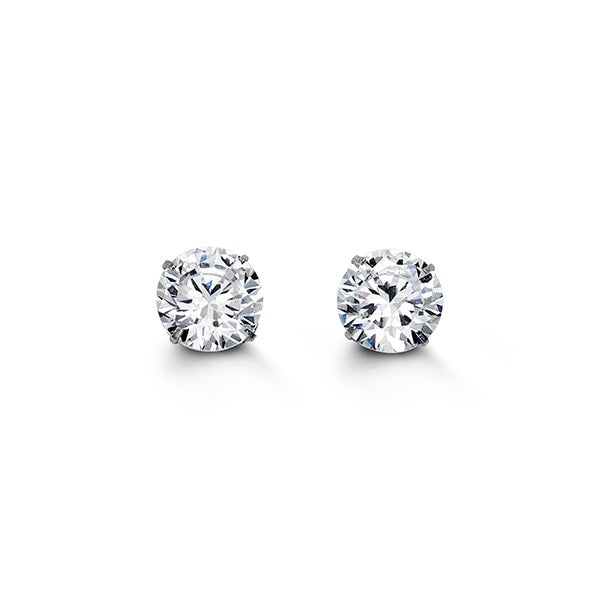 Special Edition 14K Gold 7 mm Round CZ Stud Earrings