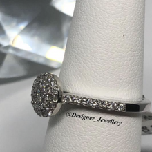 Load image into Gallery viewer, 14K White Gold Diamond Cluster Halo Engagement Ring
