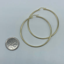Load image into Gallery viewer, Classic 10K High Polish Gold Hoop Earrings
