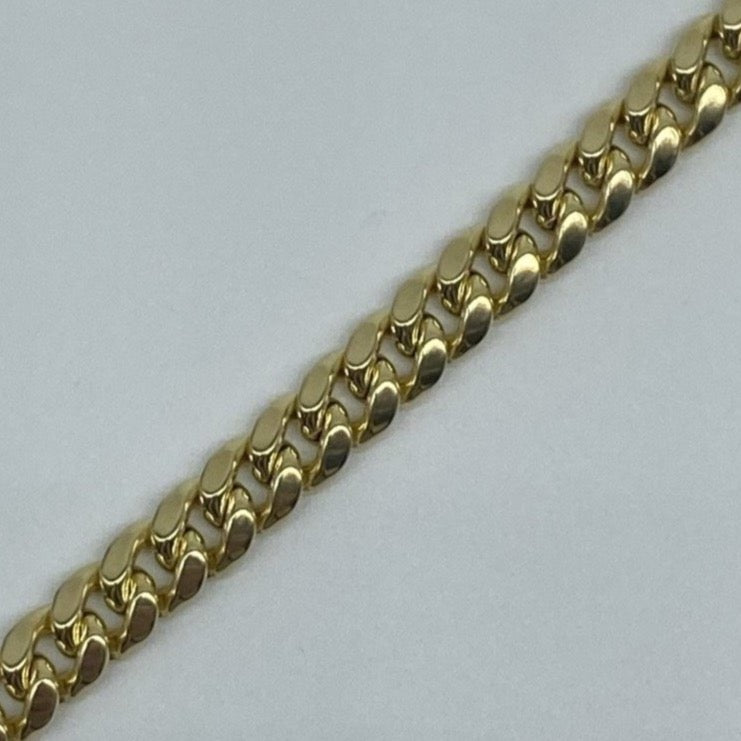Mens 10K Gold 6.2 mm Miami Cuban Link Bracelet