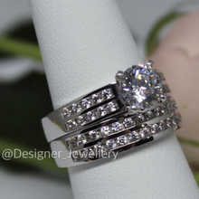 Load image into Gallery viewer, 10K White Gold Cubic Zirconia Two Piece Bridal Set
